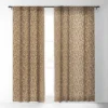 Little Arrow Design Co Cosmo Tile Stone Single Panel Sheer Window Curtain - Deny Designs