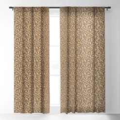 Little Arrow Design Co Cosmo Tile Stone Single Panel Sheer Window Curtain - Deny Designs