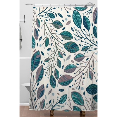 Rosebud Studio Always Happy Shower Curtain Green - Deny Designs