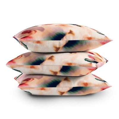 16"x16" Ninola Design Abstract Watercolor Mineral Square Throw Pillow Pink - Deny Designs - Image 3