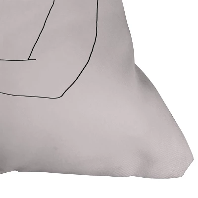 The Colour Study Women's Crossed Arms Figures Square Throw Pillow Pink - Deny Designs