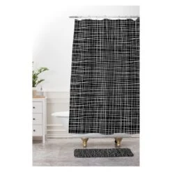 Caroline Okun Obsidian Bath Rugs And Mats Black 24" X 36" - Deny Designs