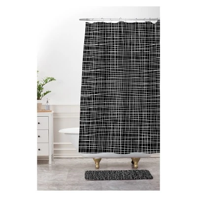 Caroline Okun Obsidian Bath Rugs And Mats Black 24" X 36" - Deny Designs