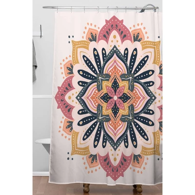 Avenie Mandala Shower Curtain Pink - Deny Designs