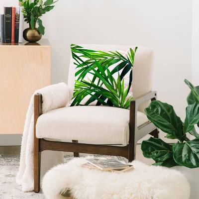 Marta Barragan Camarasa Dream Paradise Square Throw Pillow Green - Deny Designs