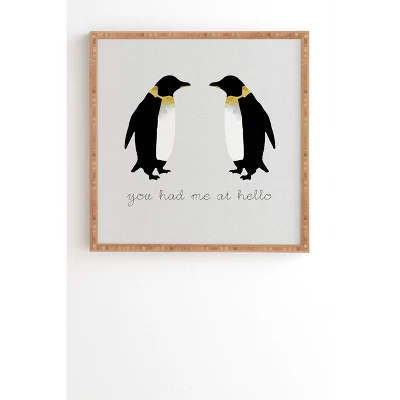 Orara Studio Penguin Quote Bamboo Framed Wall Art - Deny Designs - Image 3