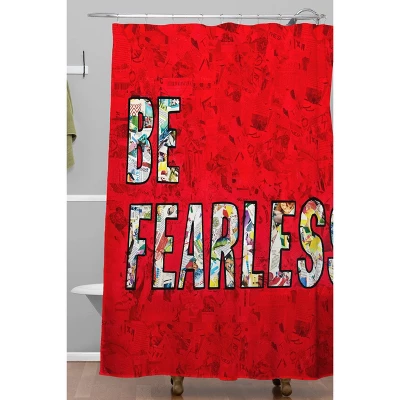 Little Arrow Design Co Multi Striped Shower Curtain Red - Deny Designs