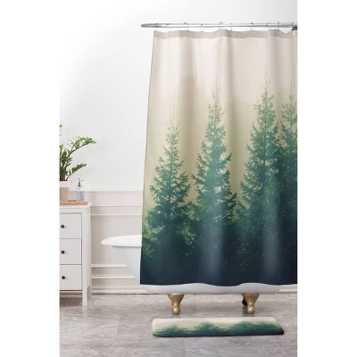 Chelsea Victoria Going The Distance Shower Curtain Green - Deny Designs - Image 2