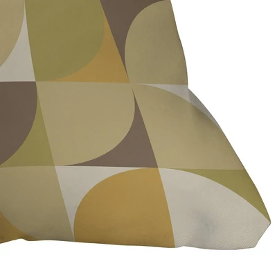 16"x16" Alisa Galitsyna Retro Geometry I Square Throw Pillow Green - Deny Designs - Image 2