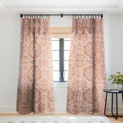 Marta Barragan Camarasa Terracotta Strokes Pattern Single Panel Sheer Window Curtain - Deny Designs - Image 6
