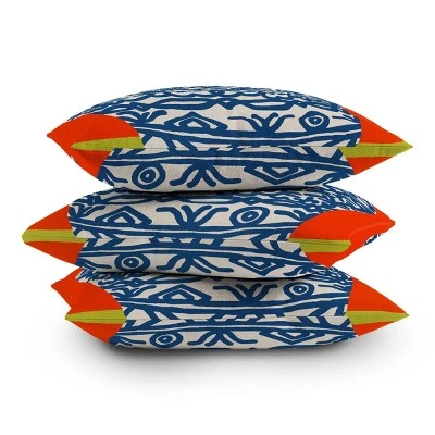 16"x16" Chuck Gonzales Mom's China Square Throw Pillow Blue - Deny Designs - Image 3