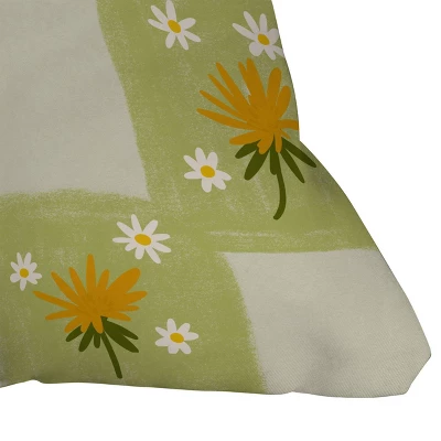 16"x16" Lane And Lucia Dandelion Checkerboard Square Throw Pillow Green - Deny Designs - Image 2