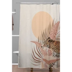 Iveta Abolina Raffi Sun Shower Curtain White - Deny Designs