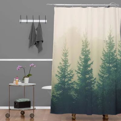 Chelsea Victoria Going The Distance Shower Curtain Green - Deny Designs
