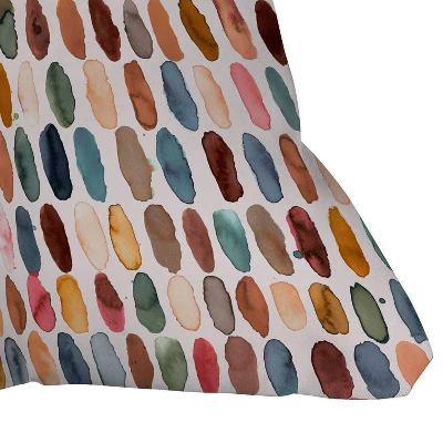 16"x16" Ninola Design Dashes Mineral Square Throw Pillow Pink - Deny Designs - Image 2