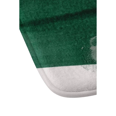 Iris Lehnhardt Minimalist Painting Memory Foam Bath Mat Green - Deny Designs