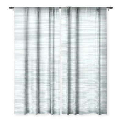 CoastL Studio Ocean Tide Sea Foam Single Panel Sheer Window Curtain - Deny Designs - Image 2