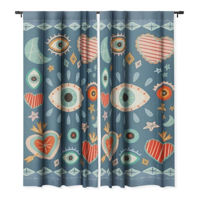 Carey Copeland Written In The Stars Milagros 84" X 50" Single Panel Blackout Window Curtain - Deny Designs - Image 2