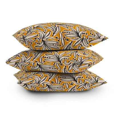 Alisa Galitsyna Lily Flower Outdoor Throw Pillow Yellow - Deny Designs - Image 2